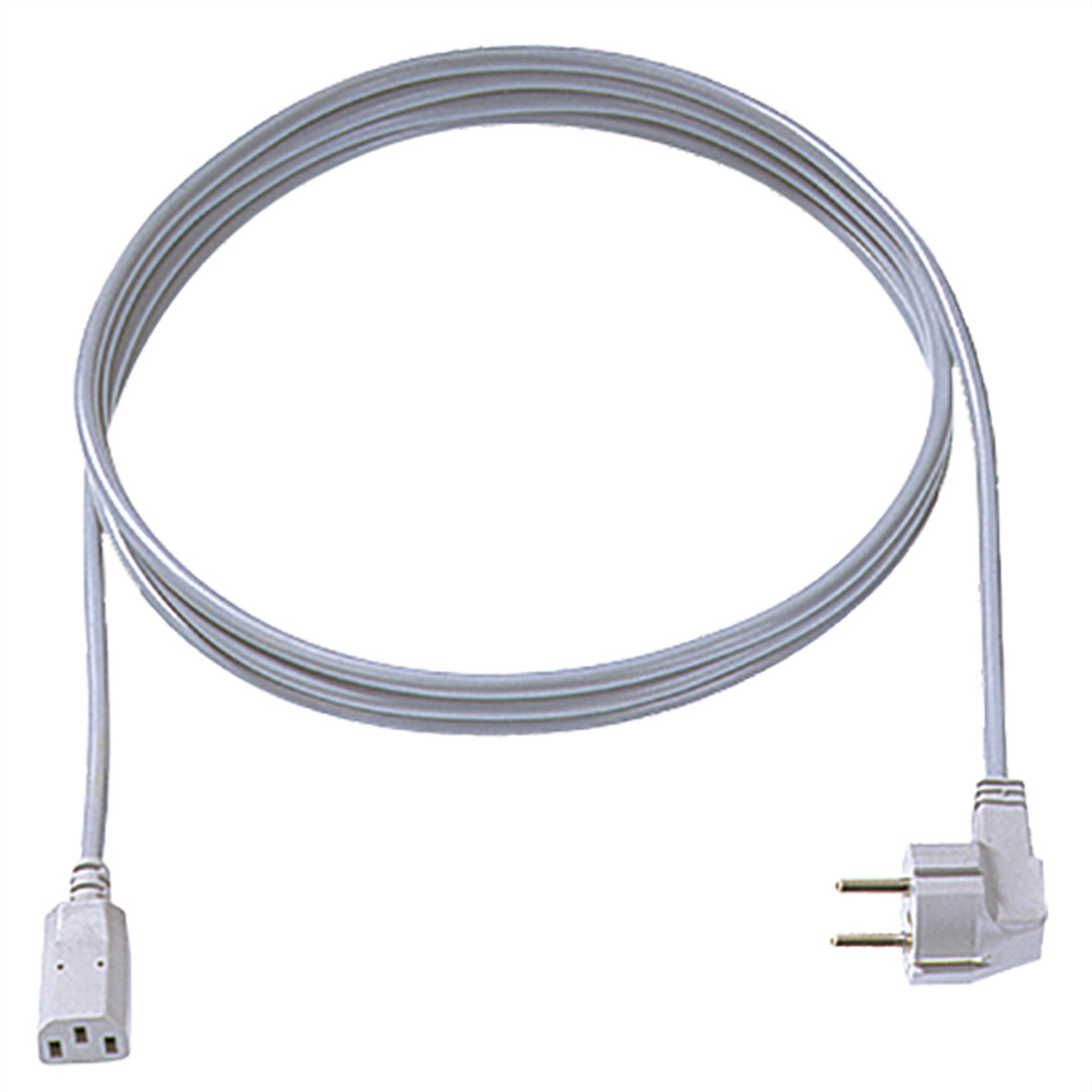 BACHMANN Zuleitung H05VV-F 3G0.75 2,0m, grau 30/35 C13 Stromkabel