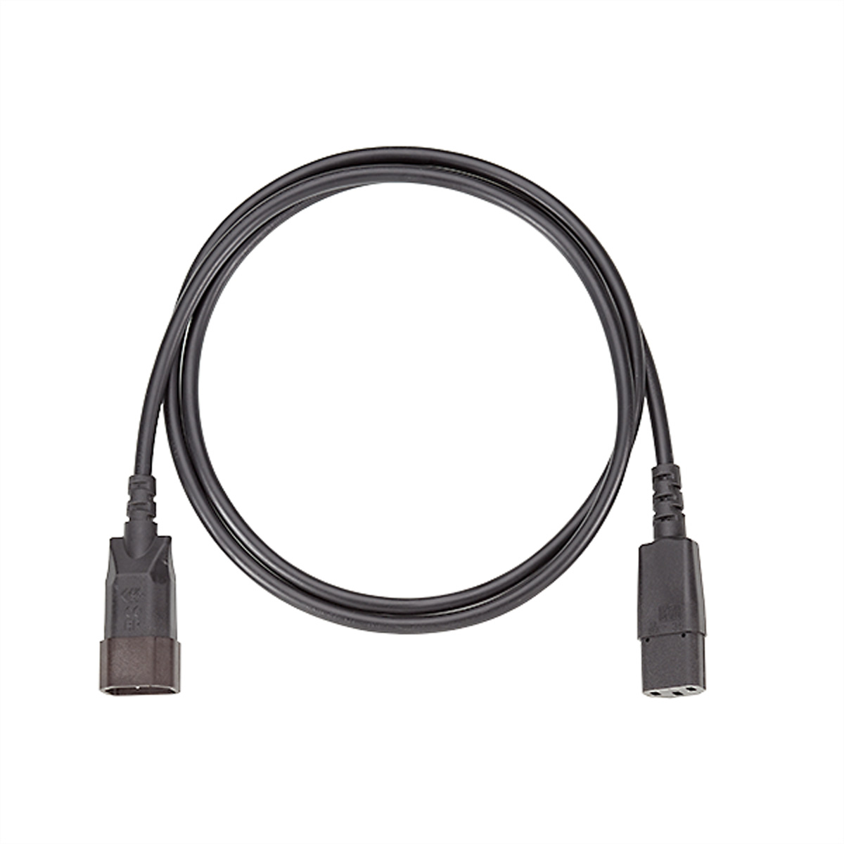 BACHMANN Verlängerung H05VV-F 3G1,0mm², L: 1,5m sw C13/C14 Stromkabel