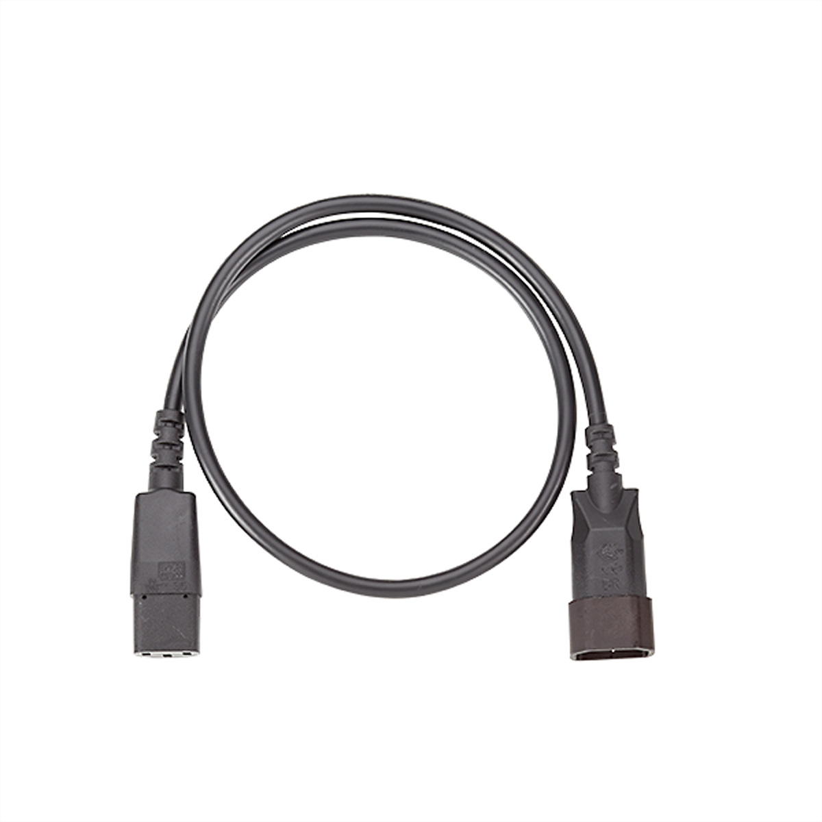 BACHMANN Verlängerung H05VV-F 3G1,0mm², L: 0,75m sw C13/C14 Stromkabel