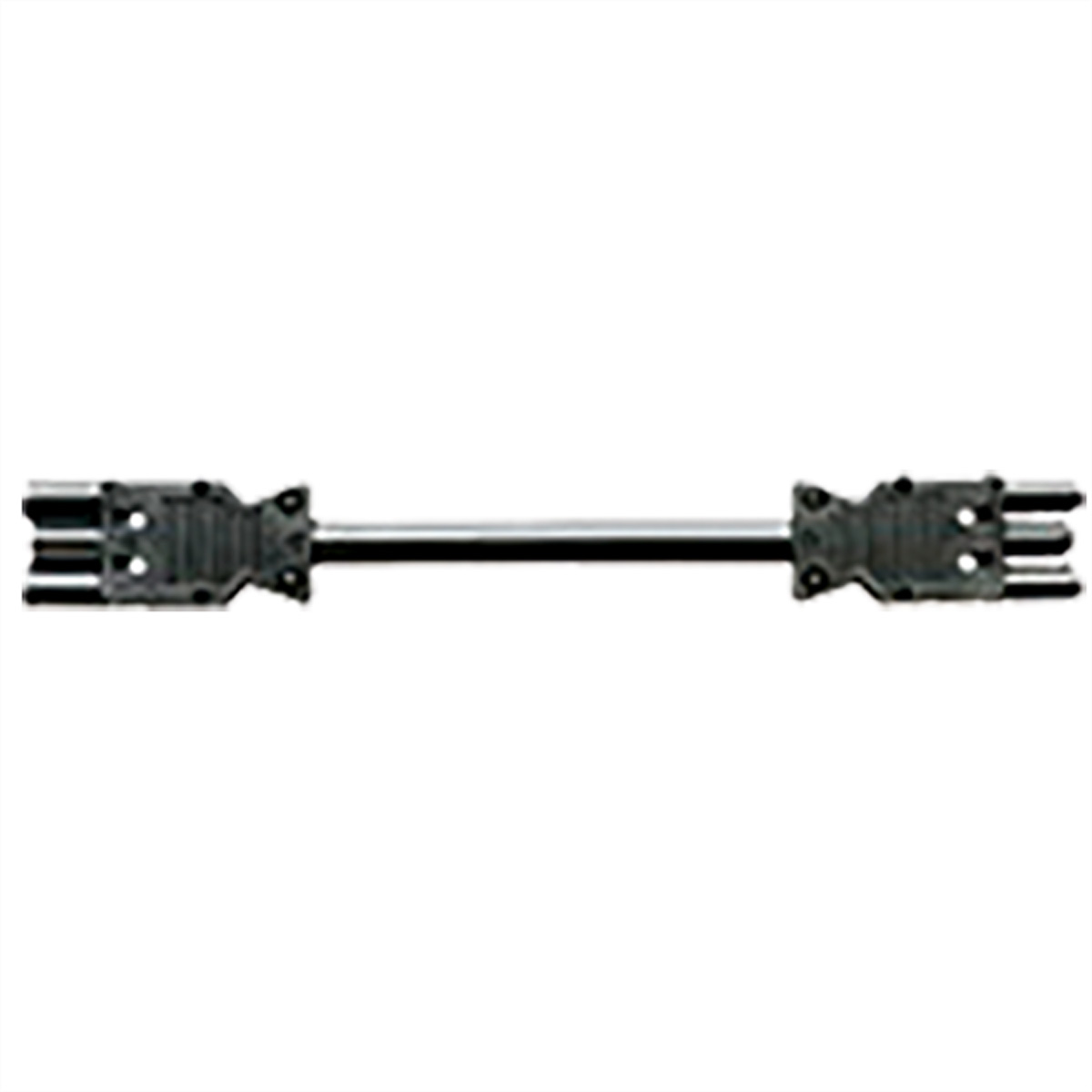 BACHMANN Geräteverlängerung GST18-3 Stecker/Kupplung, schwarz, 1,5 m Stromkabel