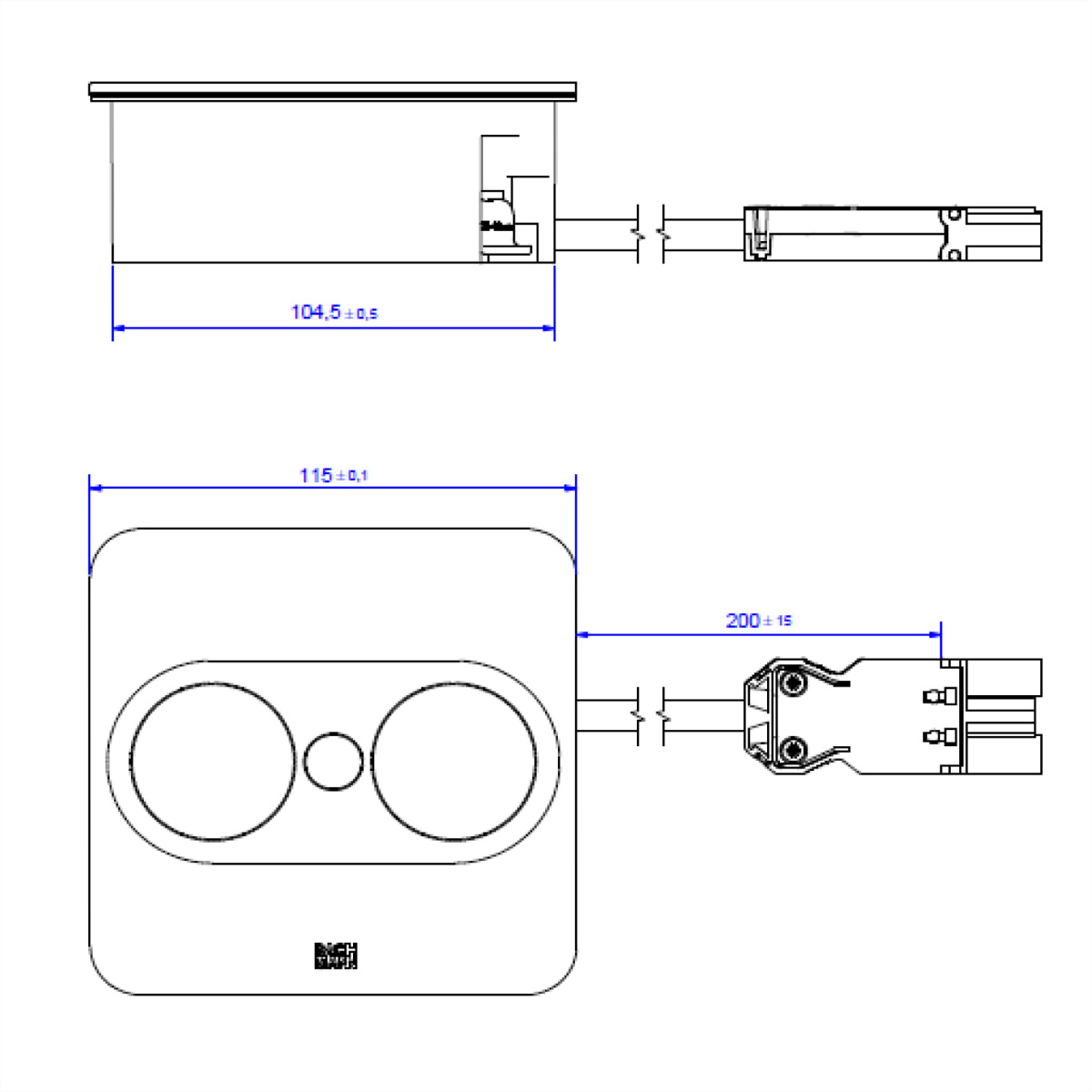 BACHMANN TWIST 2 1xCEE7/3 1xUSB A/C 22W 0,2m GST18 946.013 (BILD2)