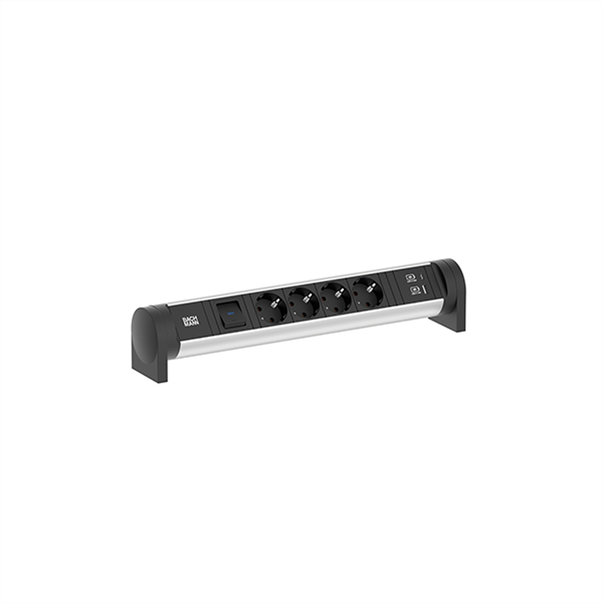 BACHMANN CYCLE Desk 4xCEE7/3 1xSchalter 1xUSB A/C 22W 0,2m GST18