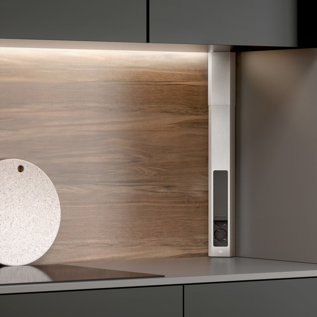 BACHMANN CASIA 2 4xCEE7/3 2,0m AEH Edelstahl-Optik