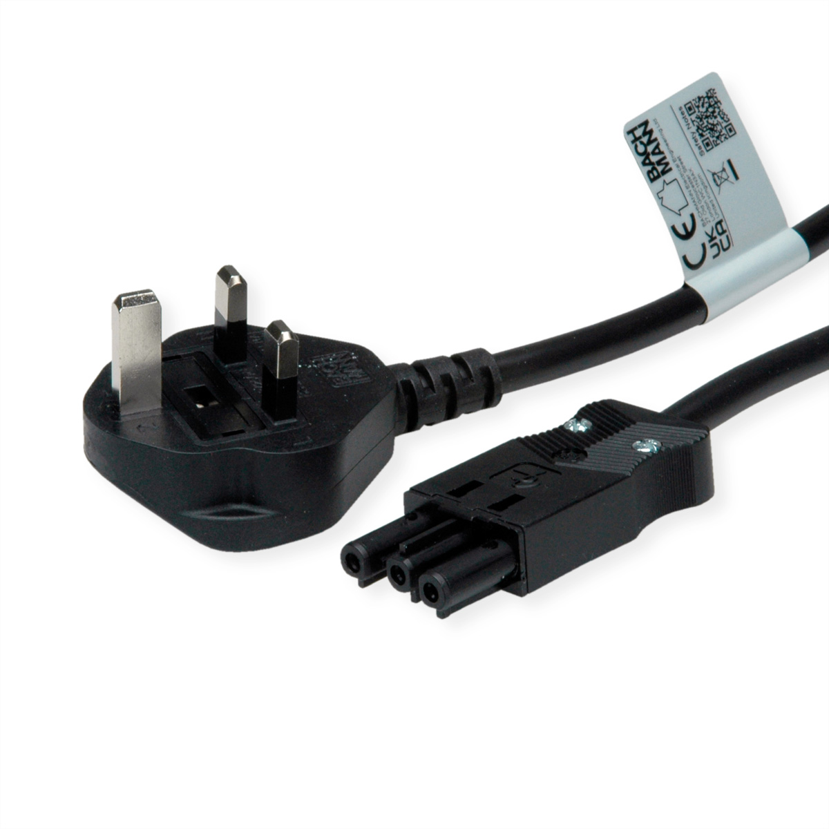 BACHMANN Zuleitung H05VV-F 3G 1,5mm² 2m, Schwarz, 13A 375.068 (BILD2)