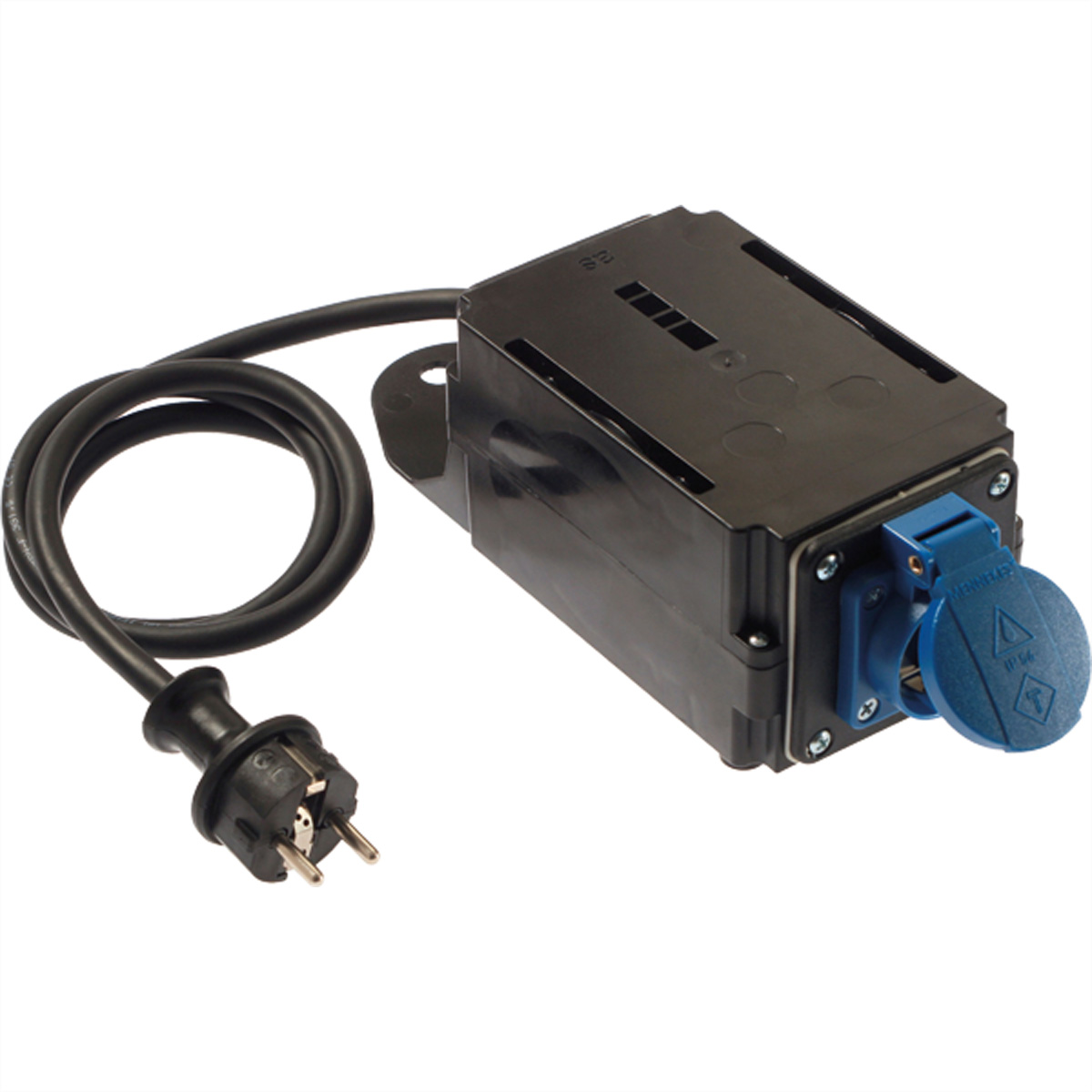 BACHMANN Einschaltstrombegrenzer 16A 1Ph, 1.5m H07RN-F 3G1,5 Schutzkontakt IP44 Stromverteiler