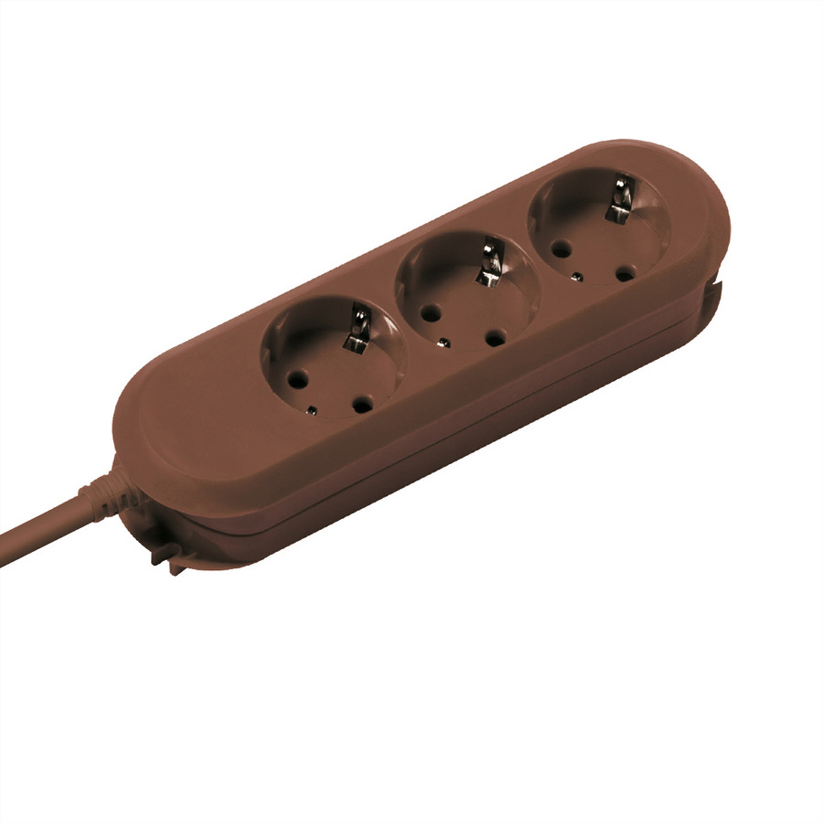 BACHMANN SMART Steckdosenleiste 3x CEE7/3 braun, 3x Schutzkontakt Steckdosenleiste