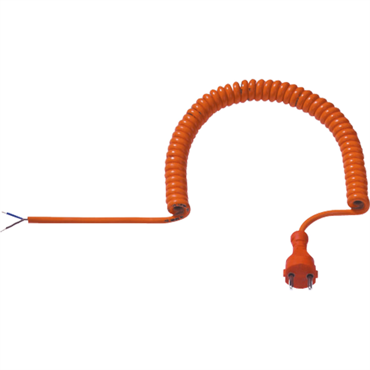 BACHMANN Wendelltg.H05BQ-F 2x1.00 orange, CEE 7/17 Konturenstecker Stromkabel