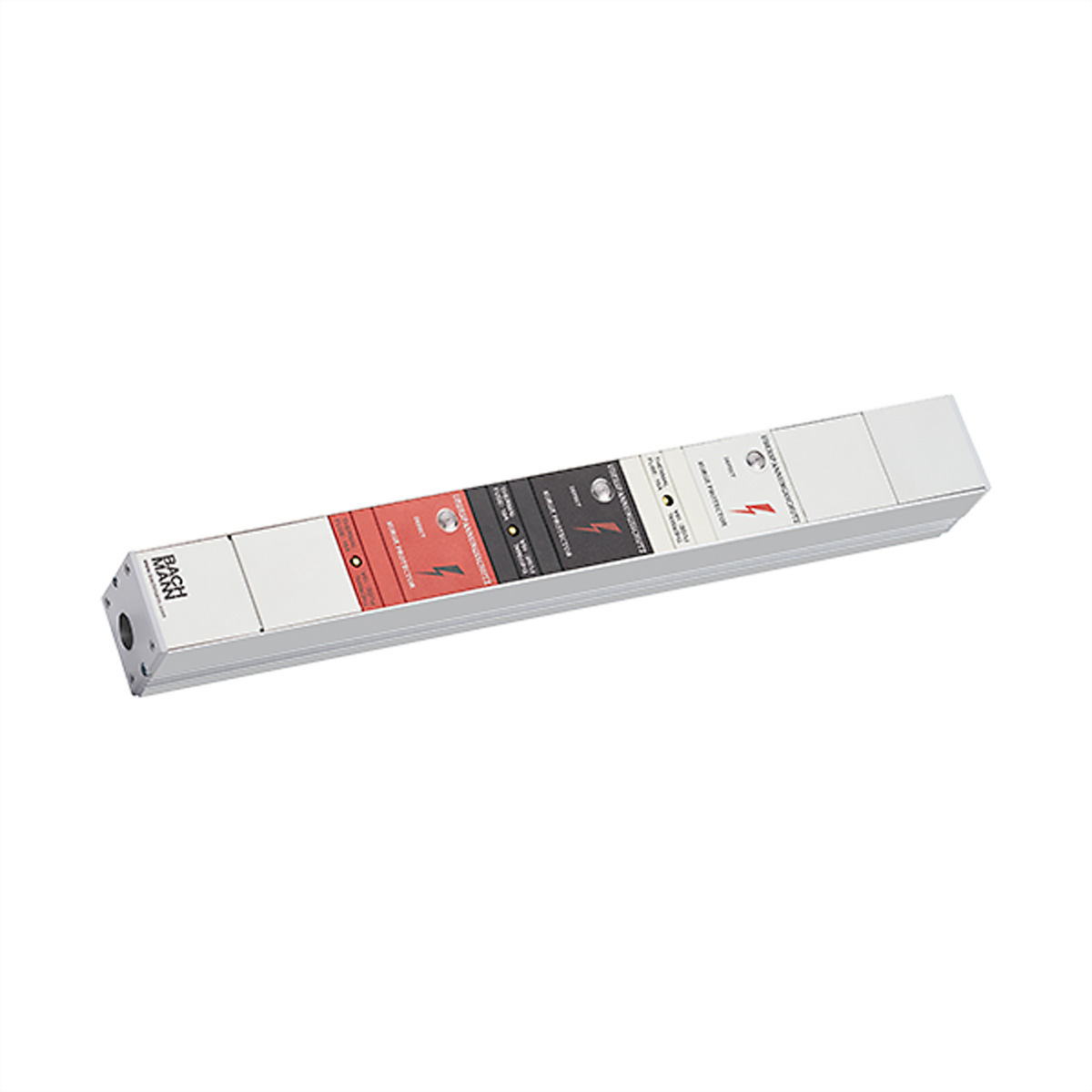 BACHMANN ALU 1HE VM 3xSPD ohne LED, grün 2x1m H05VV-F 5G4,0mm CEE 32A IT-Steckdosenleiste
