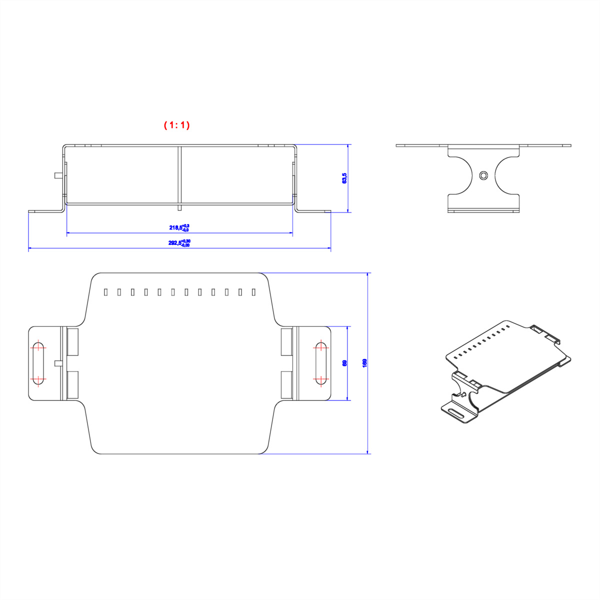 BACHMANN Consolidation Point Halterung 3-fach, verpackt im Polybeutel