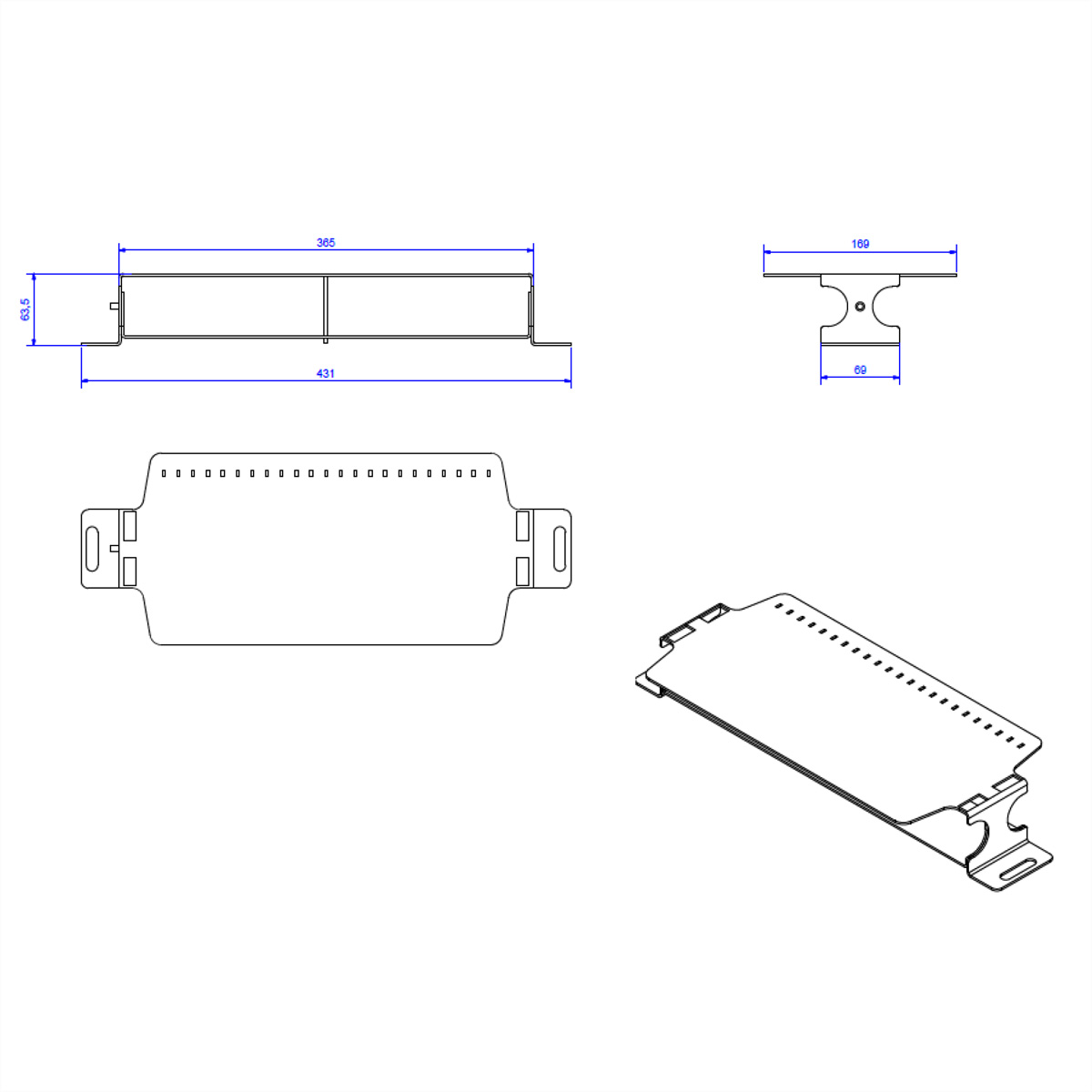 BACHMANN Consolidation Point Halterung 6-fach, verpackt im Polybeutel