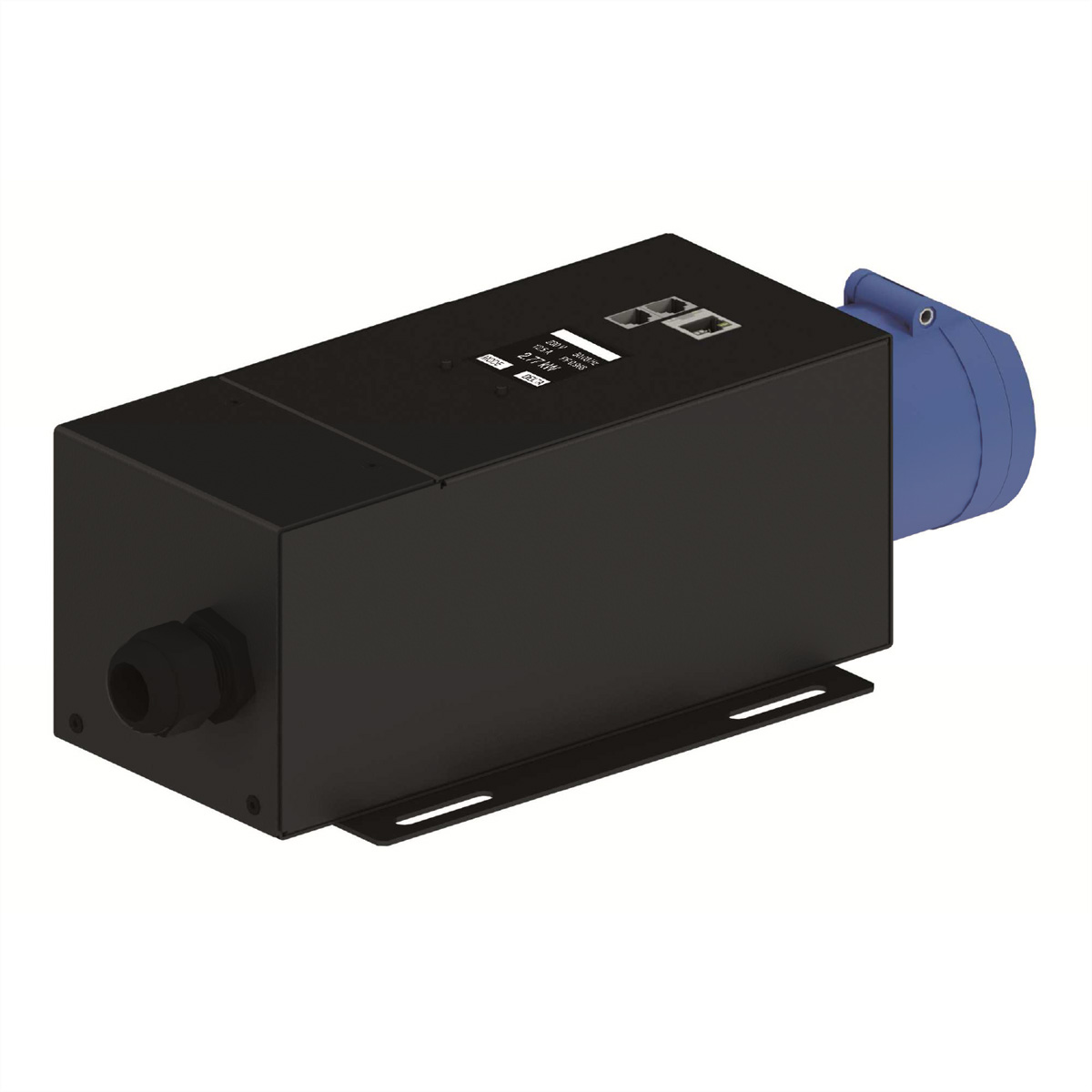 BACHMANN BlueNet CEE 32A 1 Phasig, CEE Steckdose 32A blau, Messung IT-Steckdosenleiste