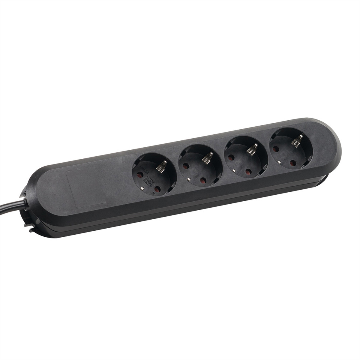 BACHMANN SMART Steckdosenleiste 4x CEE7/3 schwarz, Strom 1,5m CEE7/7