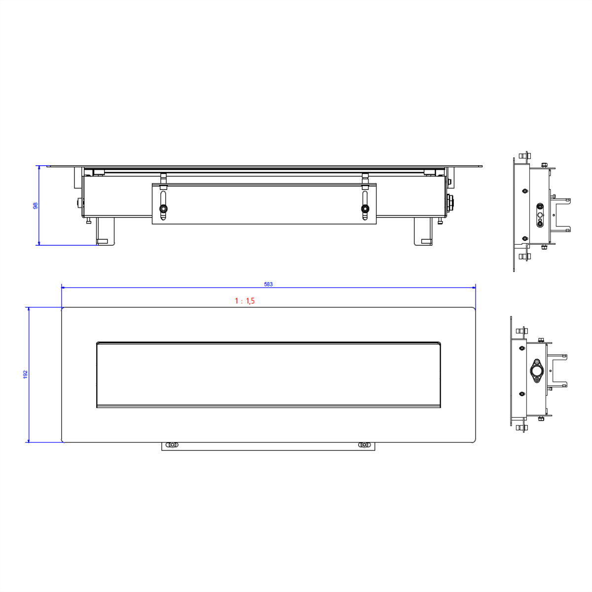 BACHMANN TOP FRAME Auftisch Sym 8fach RAL9006 Gehäuse 925.801 (BILD2)