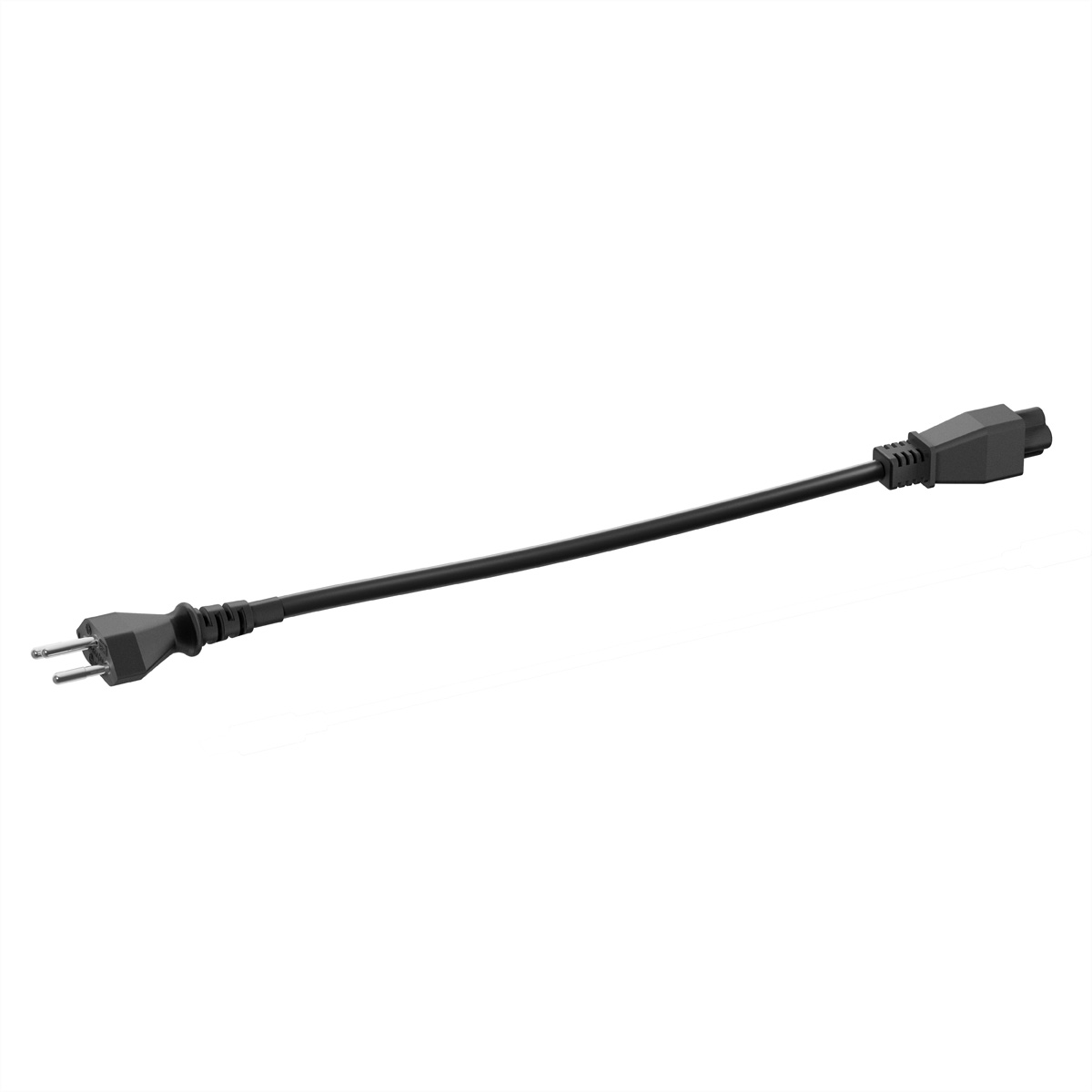BACHMANN Anschlusskabel H05VV-F3G0,75mm², L=1,0m sw T12 / IEC C5 Stromkabel