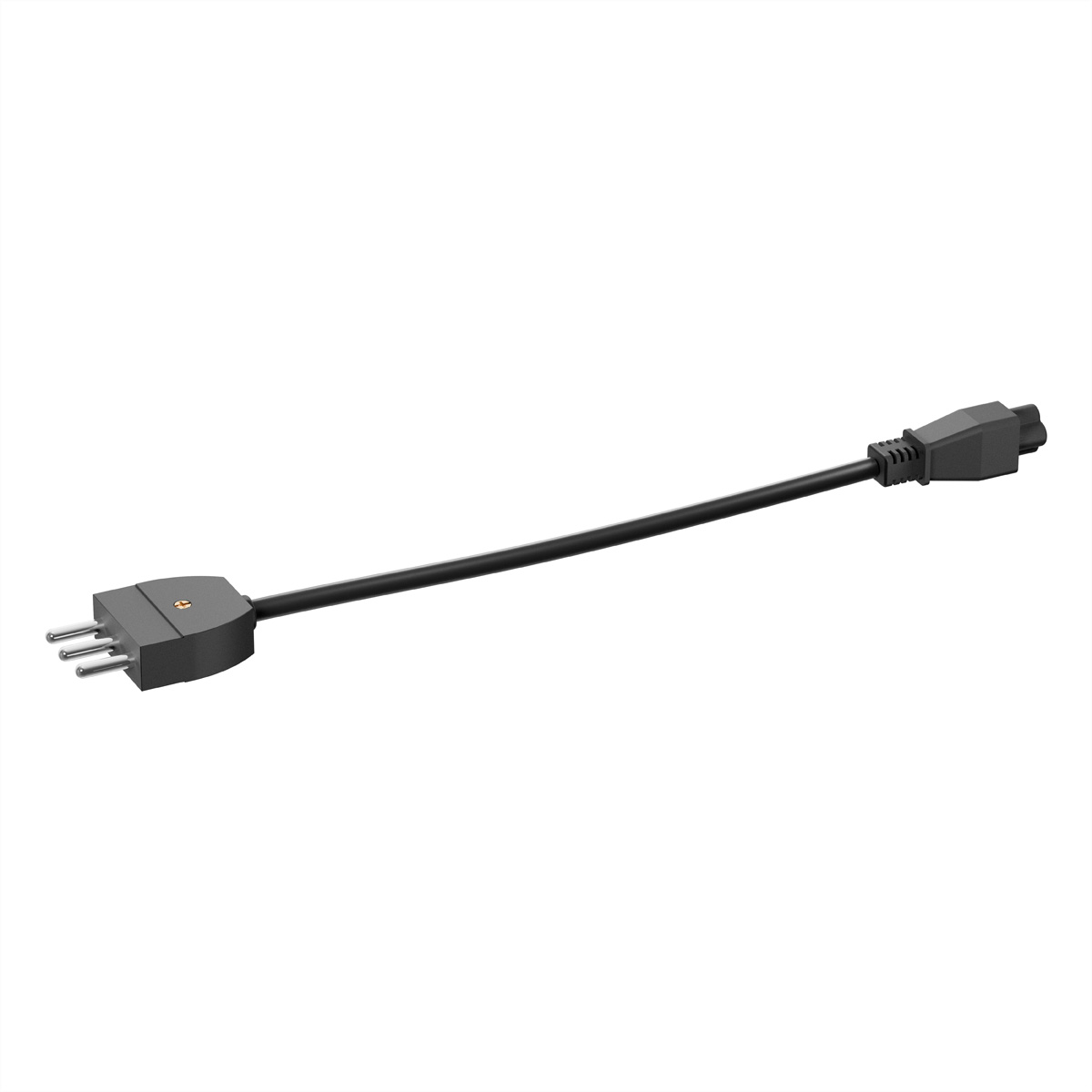 BACHMANN Anschlusskabel H05VV-F3G0,75mm², sw L=1,0m IEC C5/P40 Stromkabel
