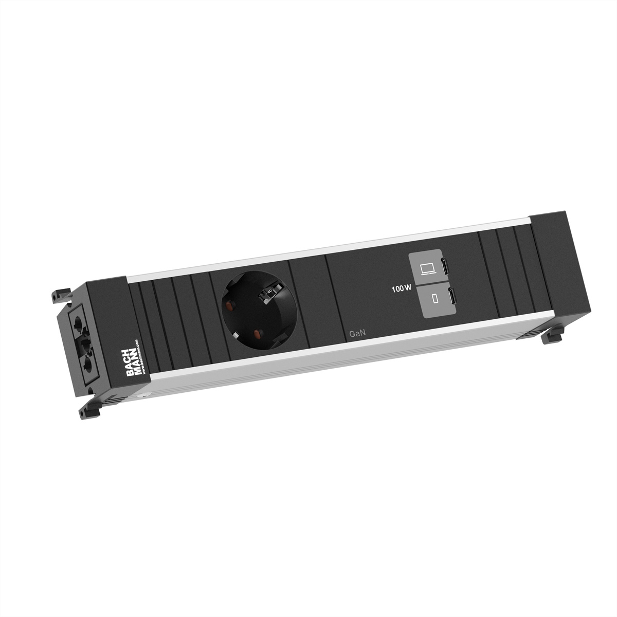 BACHMANN CONFERENCEF M 1xCEE7/3, 1xUSB C/C 100W Einbau-Anschlussfelder CONFERENCE