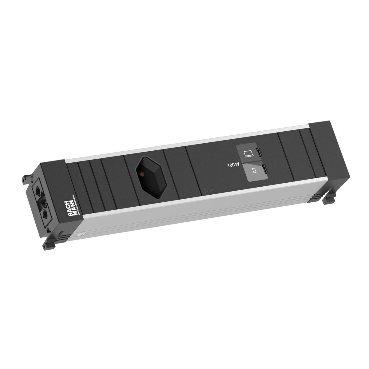 BACHMANN CONFERENCEF M 1xCH 0°, 1xUSB C/C 100W Einbau-Anschlussfelder CONFERENCE