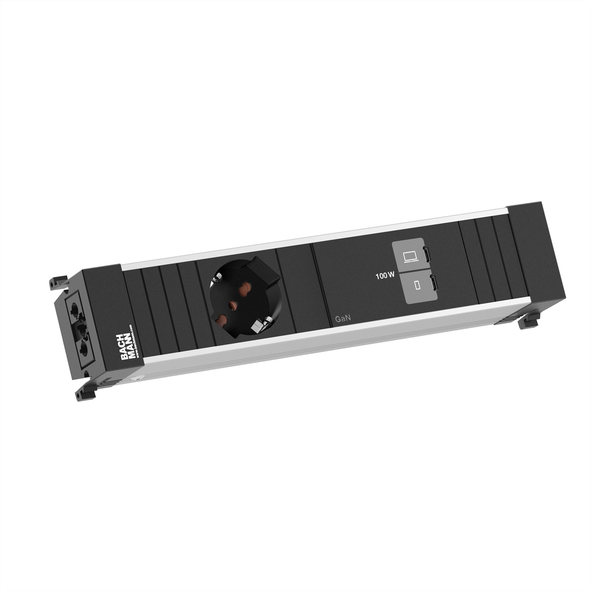 BACHMANN CONFERENCEF M 1xP40, 1xUSB C/C 100W Einbau-Anschlussfelder CONFERENCE