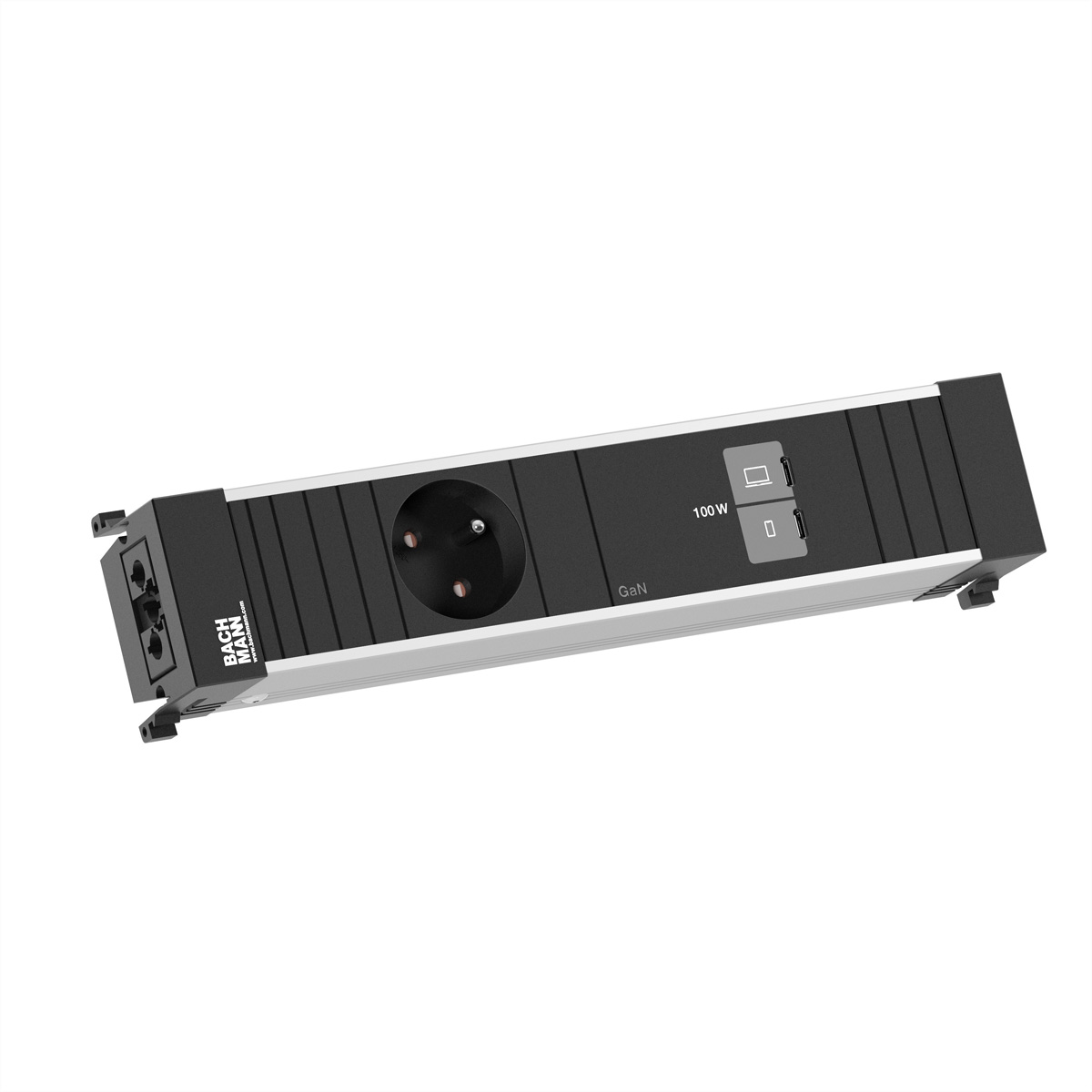 BACHMANN CONFERENCEF M 1xUTE, 1xUSB C/C 100W Einbau-Anschlussfelder CONFERENCE