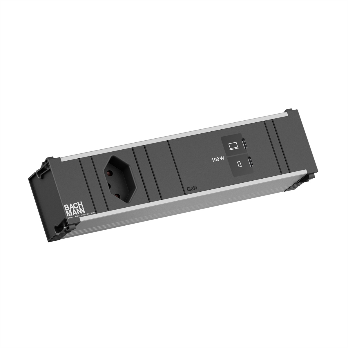 BACHMANN CONI S 1xCH 0° 1xUSB C/C 100W, L=0,2m Einbau-Anschlussfelder CONI