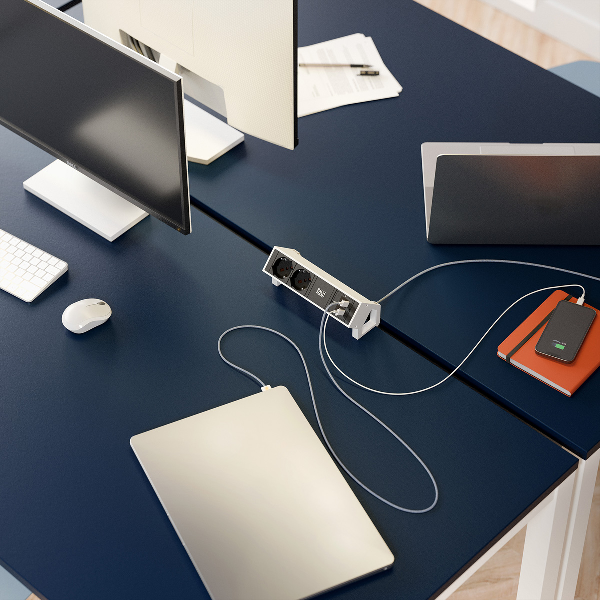 BACHMANN Custom Modul 1xUSB C/C 140W, ITA Bundle RAL9005