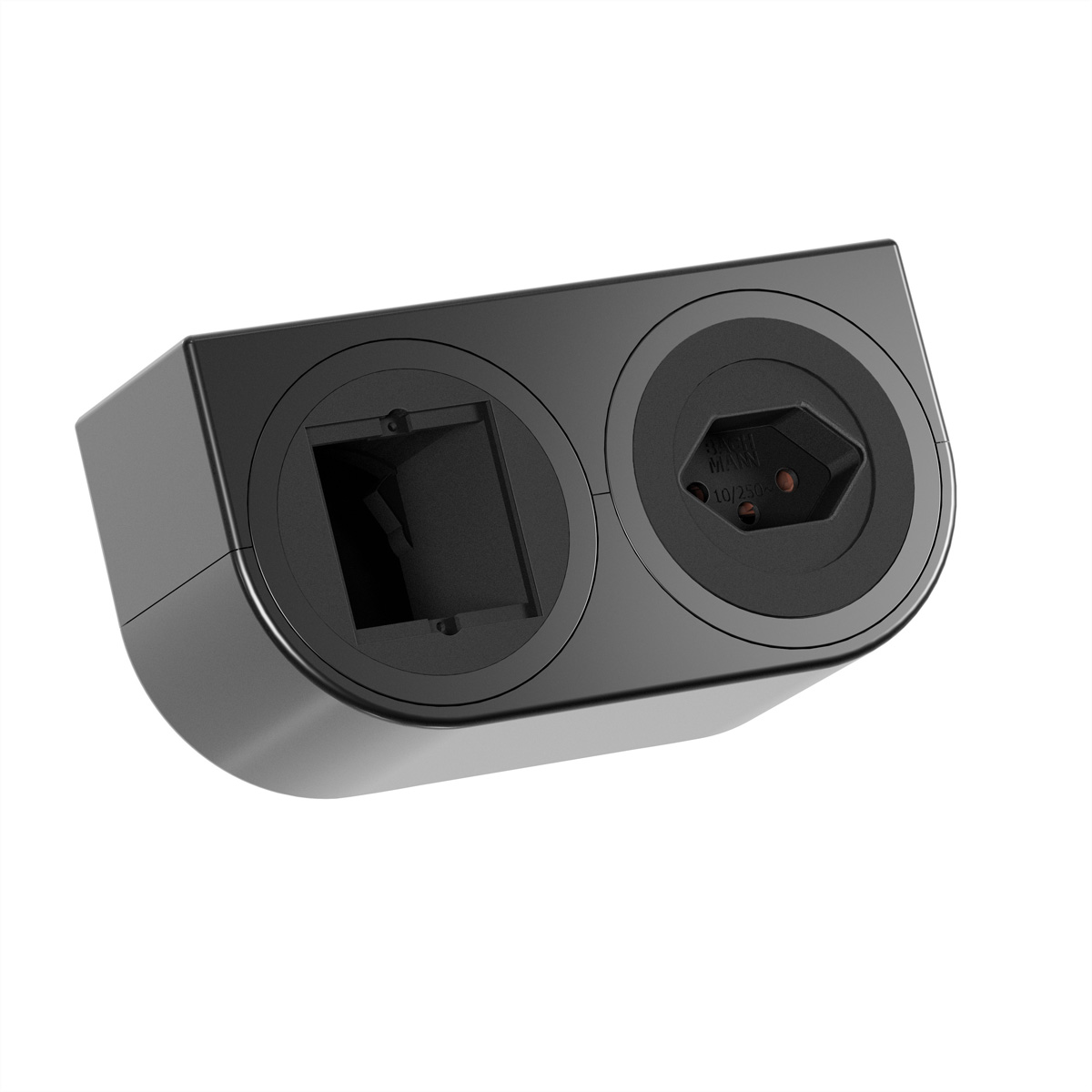BACHMANN PIX HOLDER DOUBLE, 1x CH T13, 1x CM, ISV, schwarz, 0,2 m Anschlussfelder PIX HOLDER