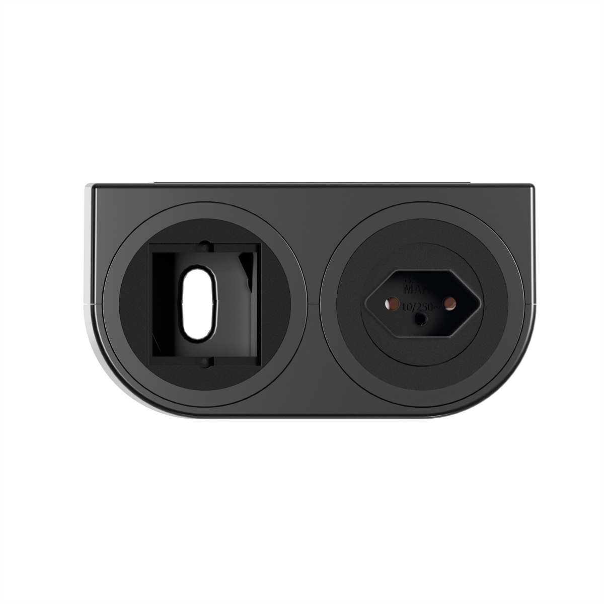 BACHMANN PIX HOLDER DOUBLE, 1x CH T13, 1x CM, ISV, schwarz, 0,2 m