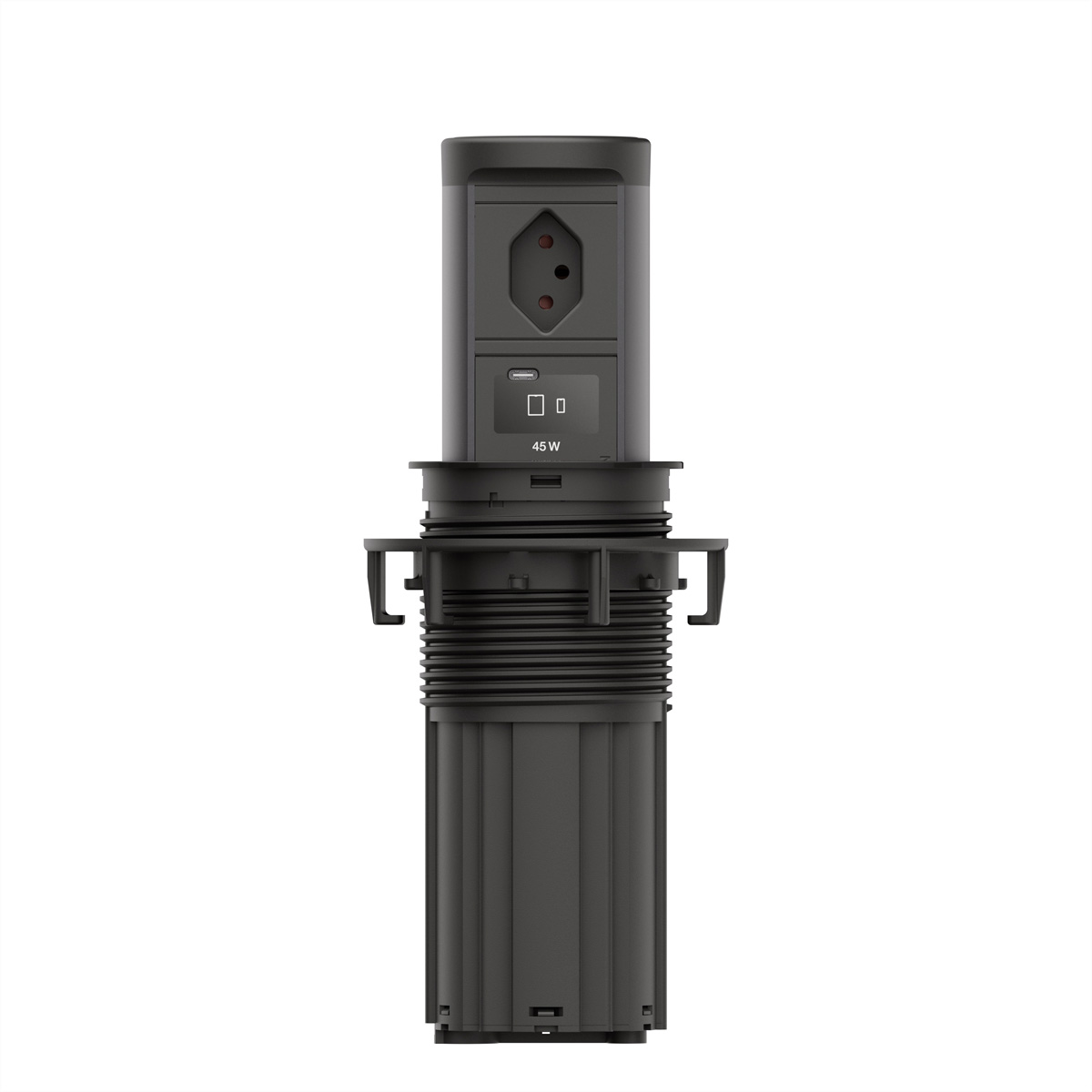 BACHMANN ELEVATOR2 1xCH T13, 1xUSB C Wireless Charger RAL9005 0,5m