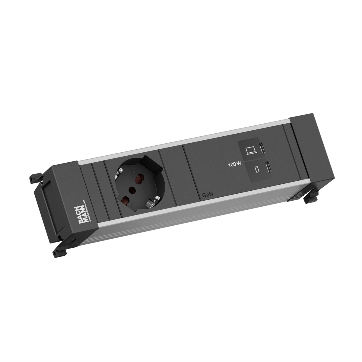 BACHMANN POWER FRAME 1xP40, 1xUSB C/C 100W L=0,2m Einbau-Anschlussfelder POWER FRAME