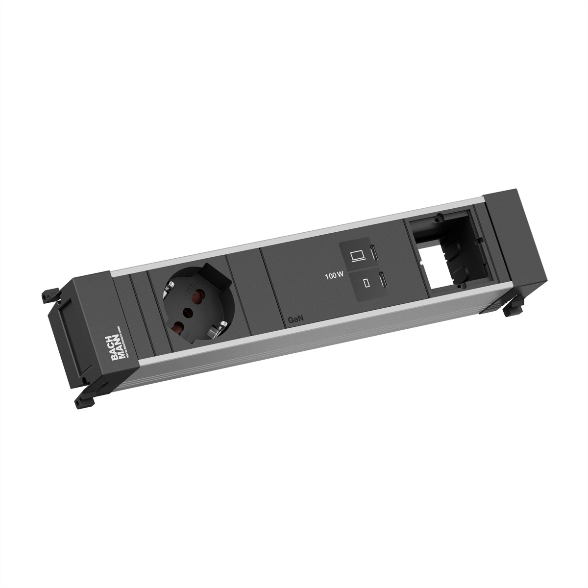 BACHMANN POWER FRAME 1xP40, 1xUSB C/C 100W 1xCM L=0,2m Einbau-Anschlussfelder POWER FRAME