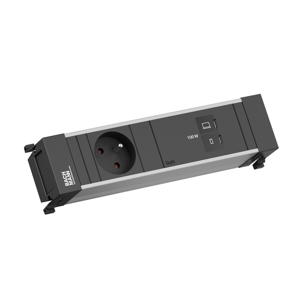 BACHMANN POWER FRAME 1xUTE, 1xUSB C/C 100W L=0,2m Einbau-Anschlussfelder POWER FRAME
