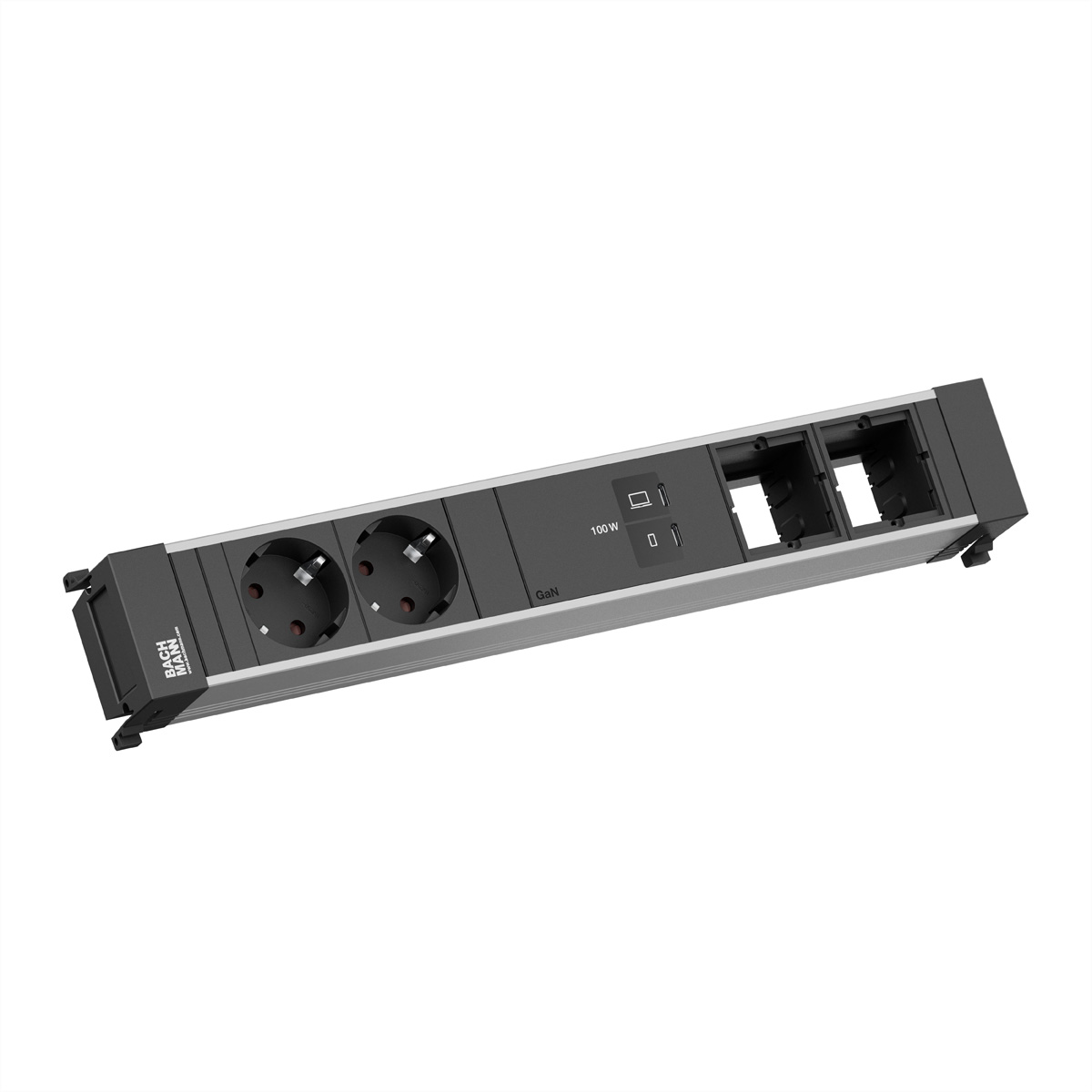 BACHMANN POWER FRAME 2xCEE7/3, 1xUSB C/C 100W 2xCM L=0,2m Einbau-Anschlussfelder POWER FRAME