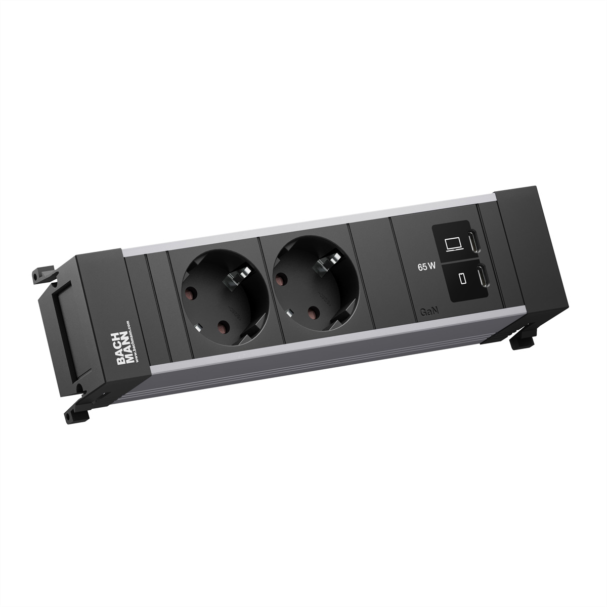 BACHMANN POWER FRAME 2xCEE7/3, 1xUSB C/C 65W L=0,2m Einbau-Anschlussfelder POWER FRAME