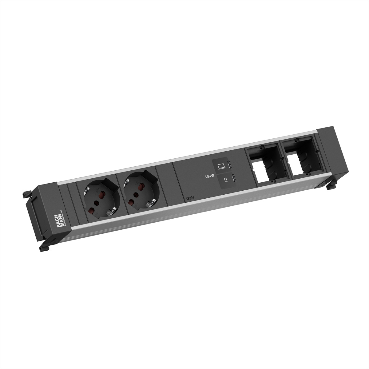 BACHMANN POWER FRAME 2xP40, 1xUSB C/C 100W 2xCM L=0,2m Einbau-Anschlussfelder POWER FRAME