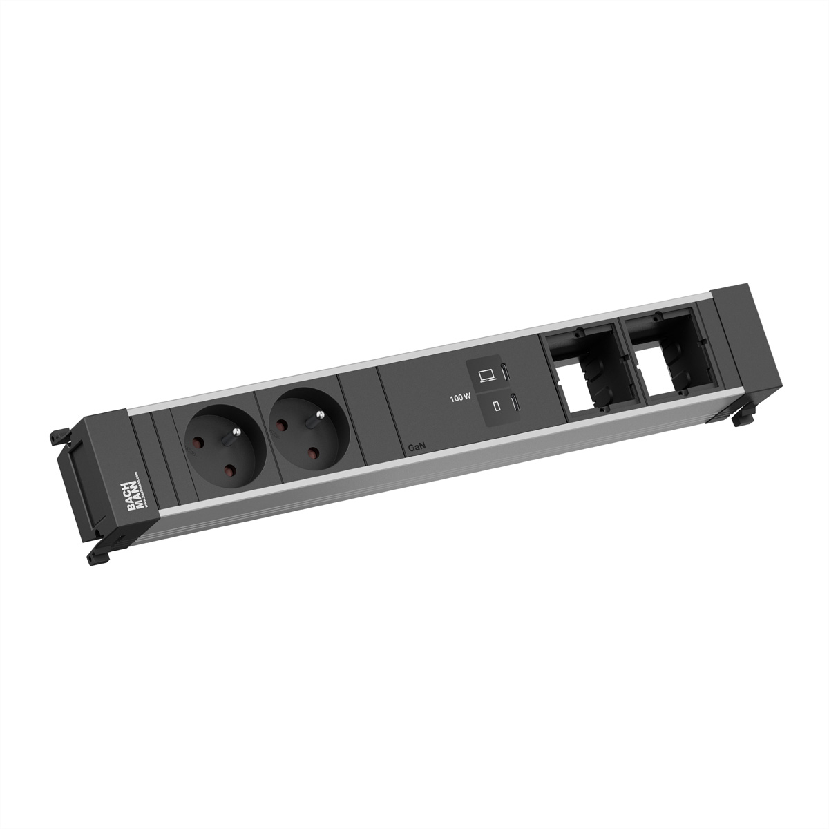 BACHMANN POWER FRAME 2xUTE, 1xUSB C/C 100W 2xCM L=0,2m Einbau-Anschlussfelder POWER FRAME