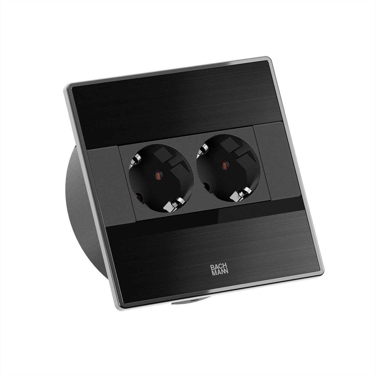 BACHMANN SENSE schwarz 2xCEE7/3, L=2,0m AEH