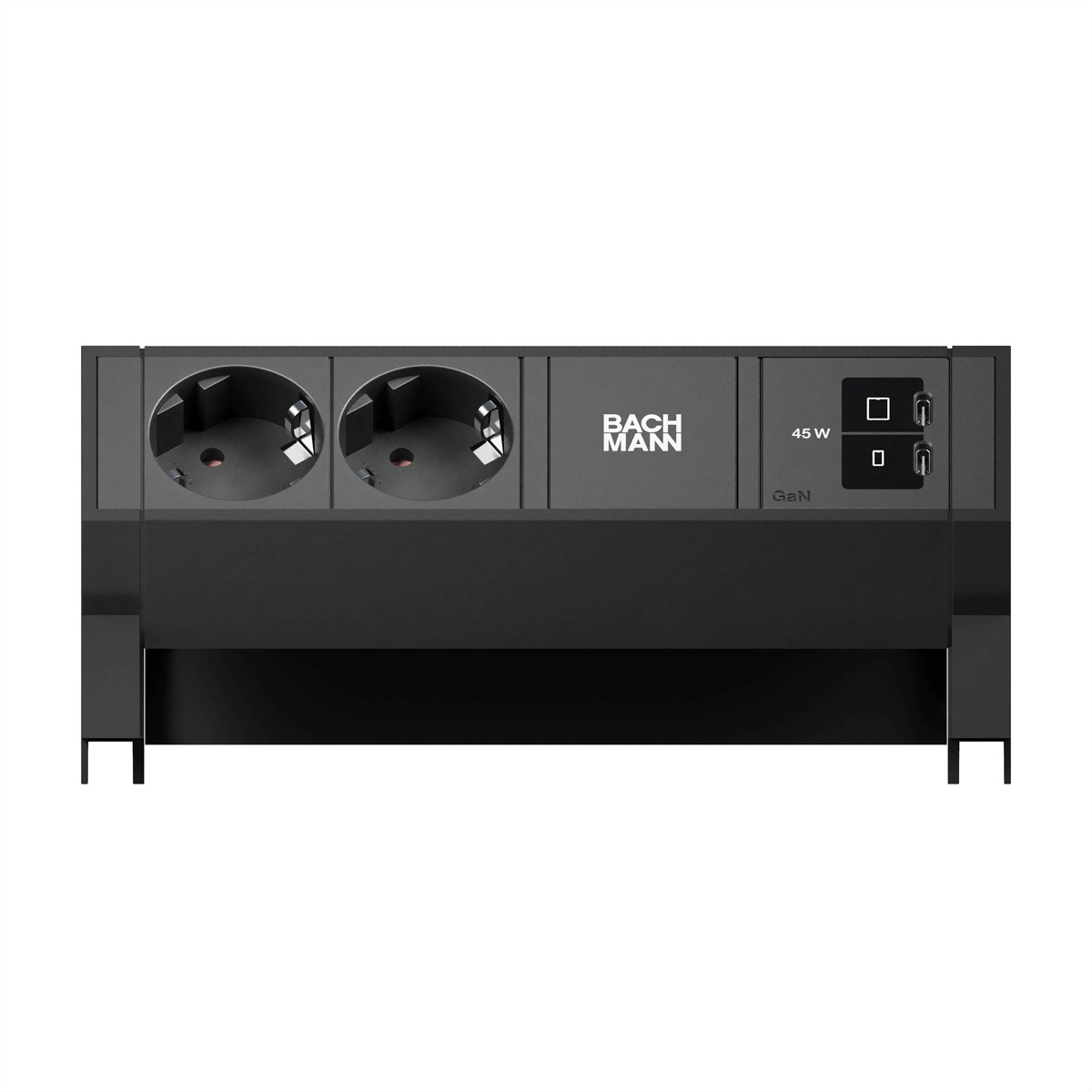 BACHMANN DESK2 2xCEE7/3 1xUSB C/C 45W, L=0,2m RAL9005