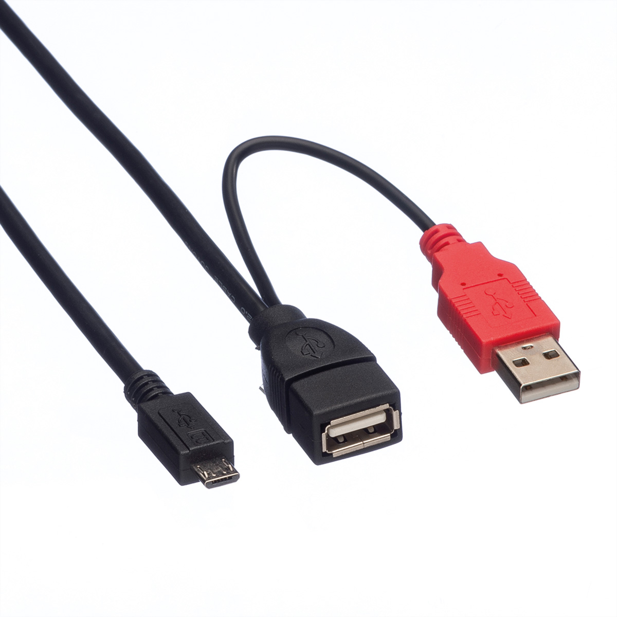 ROLINE USB2.0 Y Kbl A-MicroB ST/BU-BU 1m