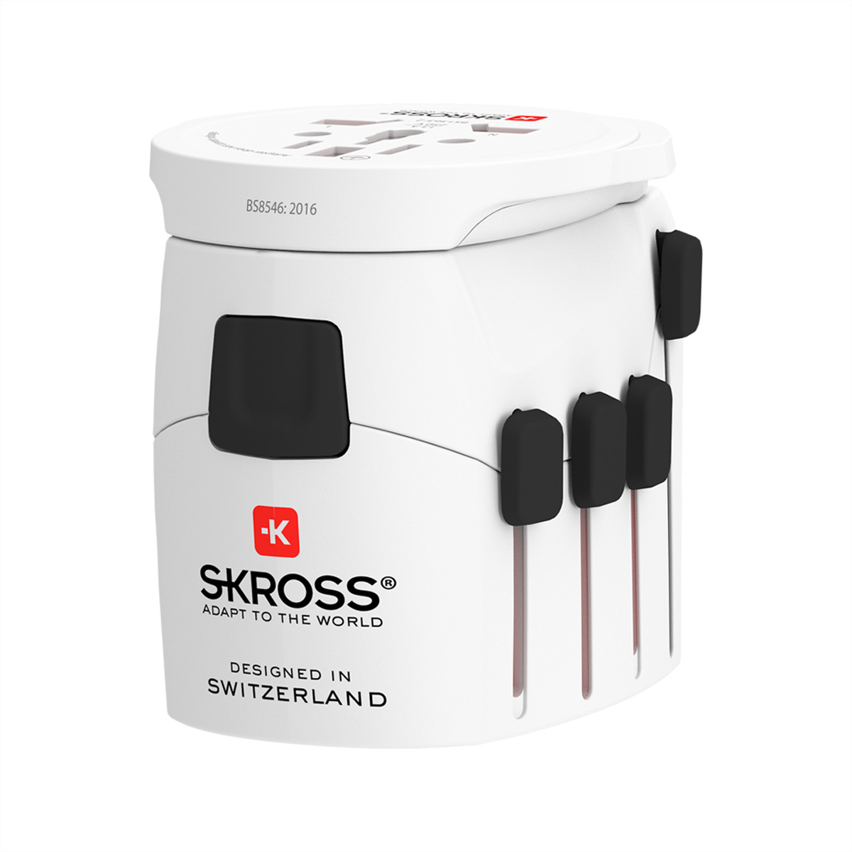 Skross PRO AC30PD White Retail World Reiseadapter, Weltweit