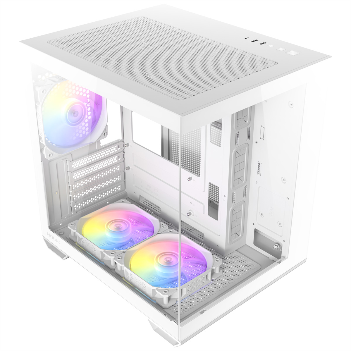 ANTEC CX60M ARGB PC Gehäuse Mini Tower Micro-ATX, weiß ATX Mini-Tower