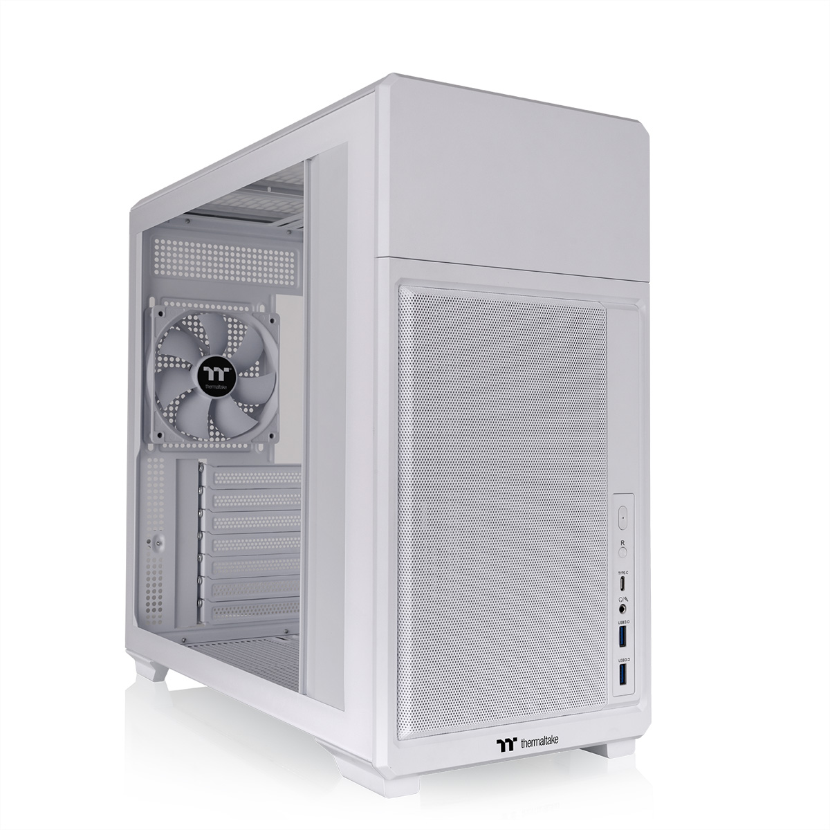 Thermaltake TR300 TG Mid Tower Gehäuse, Weiß Computer-Gehäuse