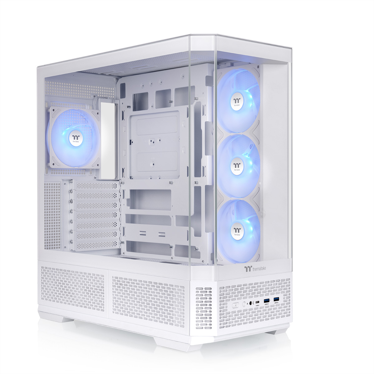 Thermaltake TR300 TG ARGB Mid Tower Gehäuse, Weiß Computer-Gehäuse
