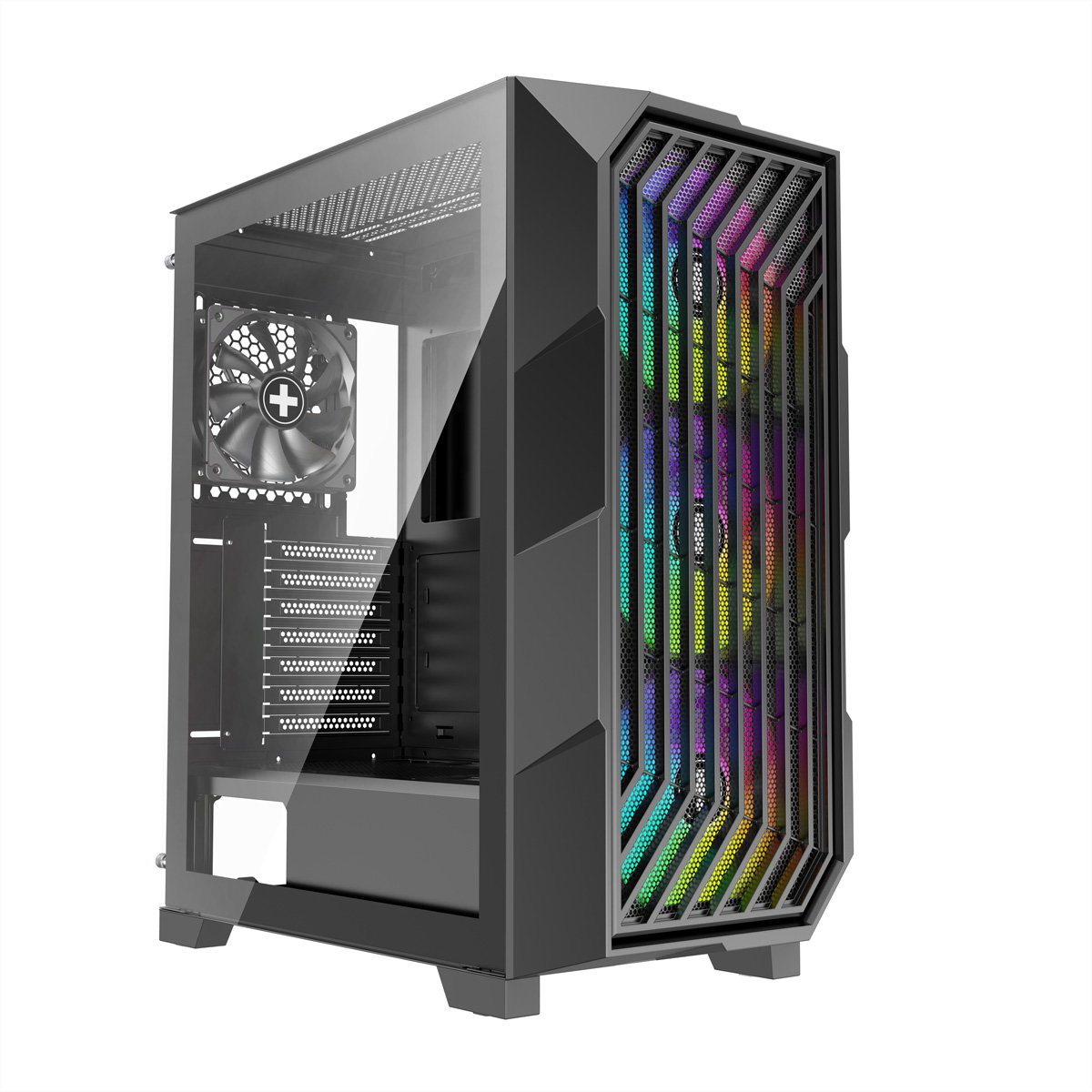 XILENCE Xilent Breeze II ATX PC Case black, X812.ARGB Gaming ATX PC Case schwarz