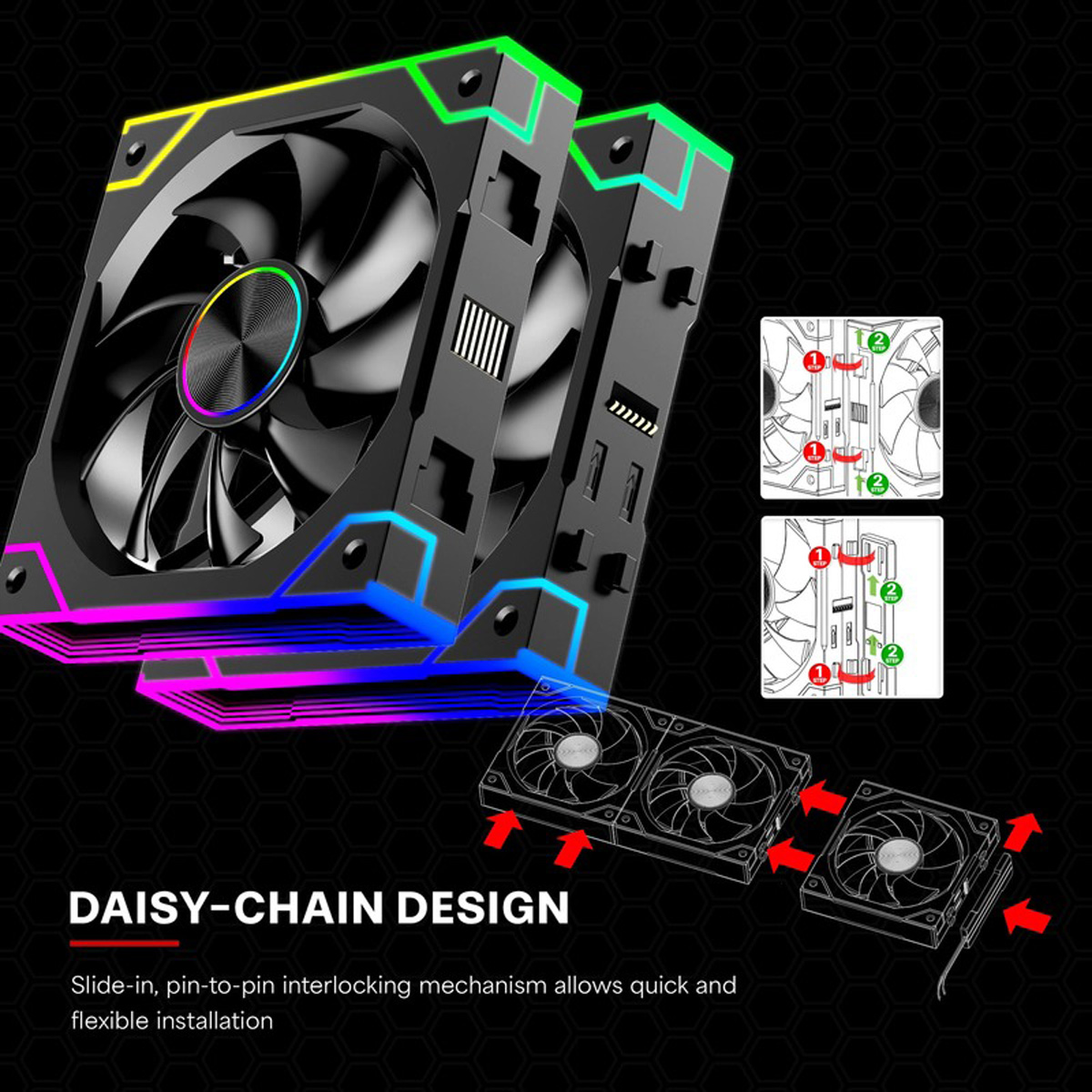 XILENCE Gaming Series XF072 ARGB Lüfter 3er Pack, XPF360.ARGB