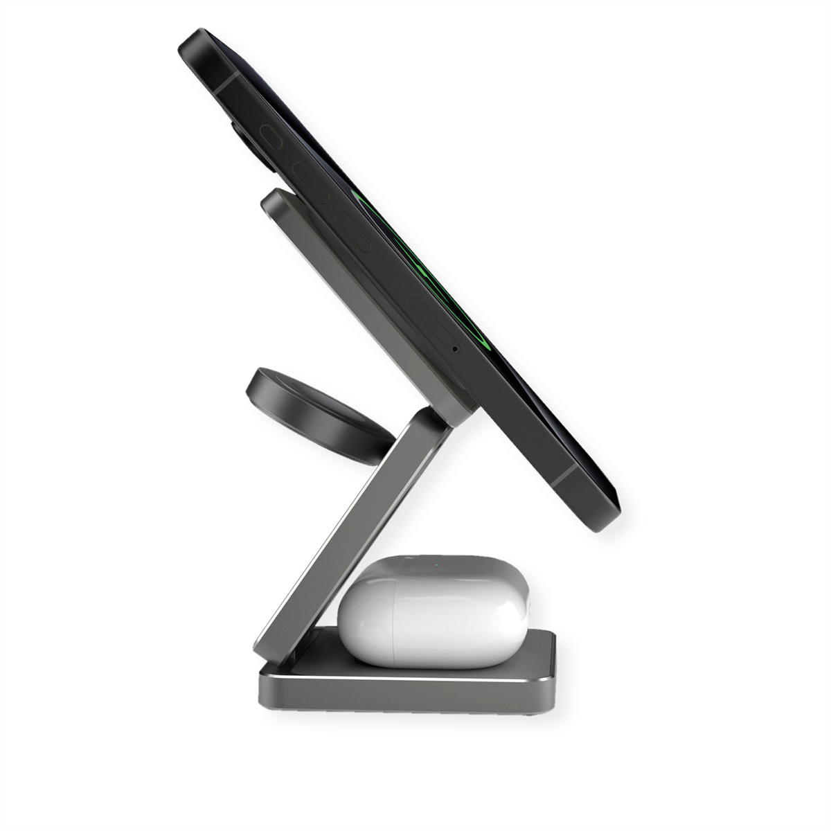 ROLINE 3-in-1 Induktions-Ladestation, faltbar, für Samsung