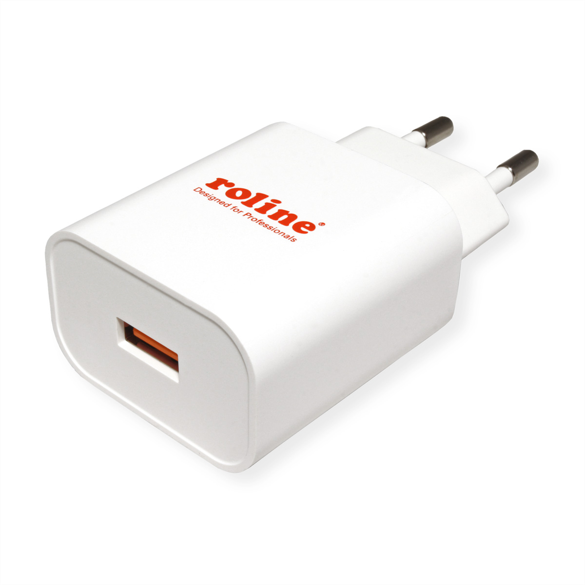 ROLINE USB Charger mit Euro-Stecker, 1 Port, QC3.0, 18W