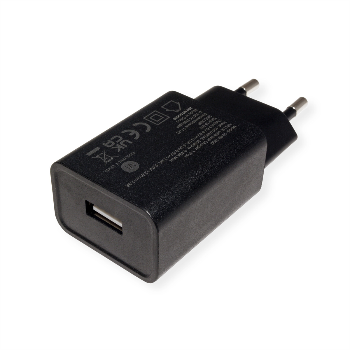 VALUE USB QC3.0 Charger mit Euro-Stecker, 1 Port (Typ-A  (BILD2)