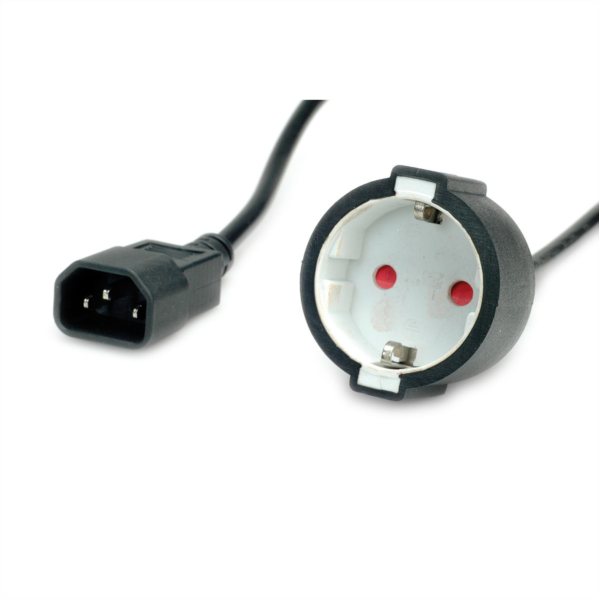 VALUE Power Cable CEE7/4 to C14. Black 0.3m