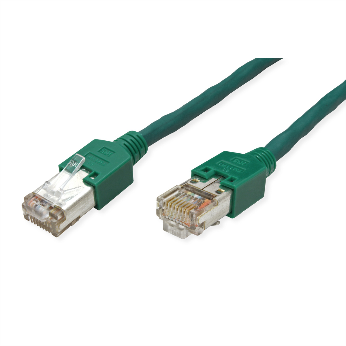 DÄTWYLER Patchkabel Cat.5e (Class D) S/UTP, CU 5502 flex PVC, Hirose TM11, grün, 3 m