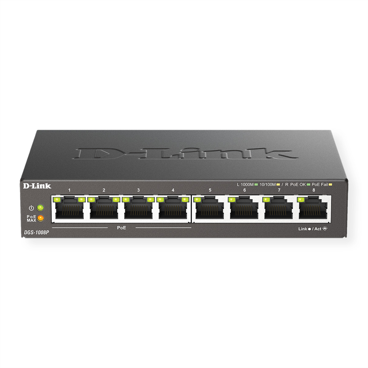 D-Link DGS-1008P 8-Port Gigabit PoE+ Unmanaged Desktop  (BILD2)